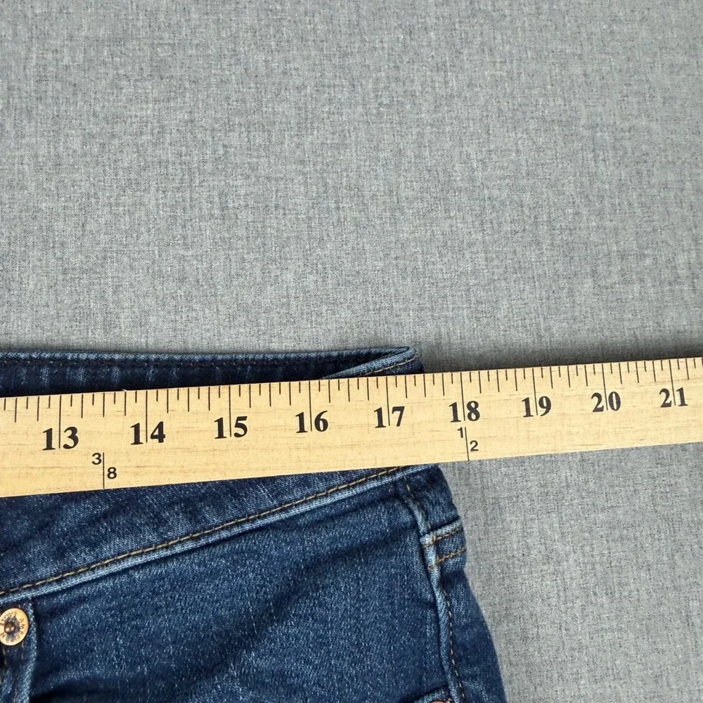 American Eagle Mens Athletic Skinny Jeans Blue 34x36 Tall Distressed Casual